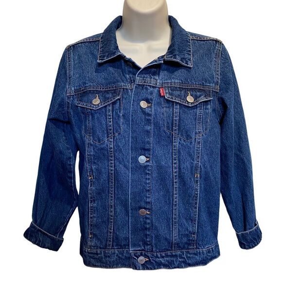 Levi’s Denim Trucker Jacket Youth Blue Size M (10-12 Years) Unisex - Picture 1 of 7